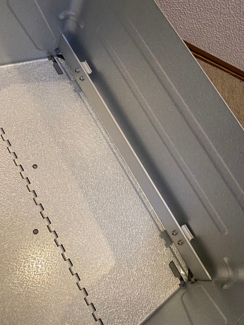 【美品】シェルフコンテナ25 耐熱塗装済みステンレス天板・アルミバー付き