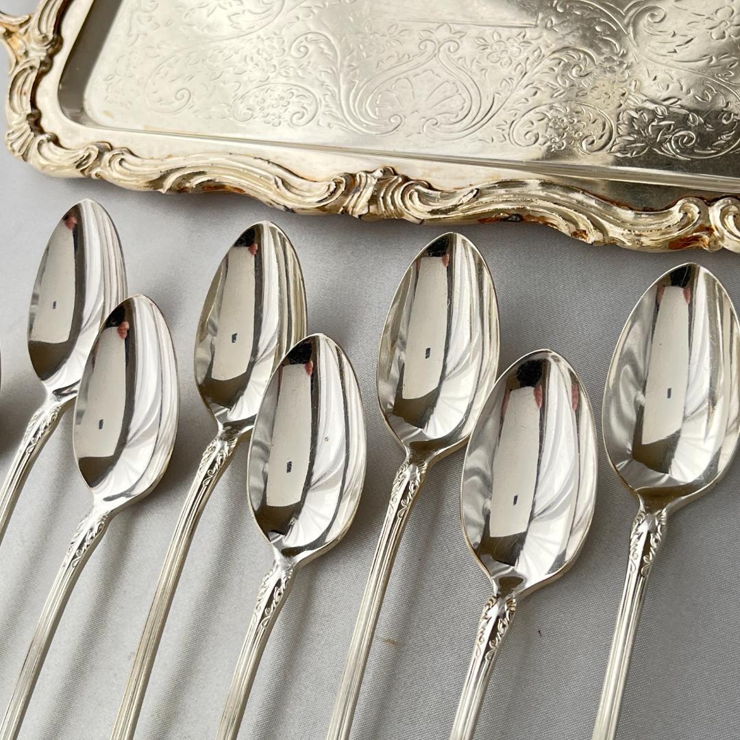 【National Silver】 クイーンエリザベス クリームソーダスプーン