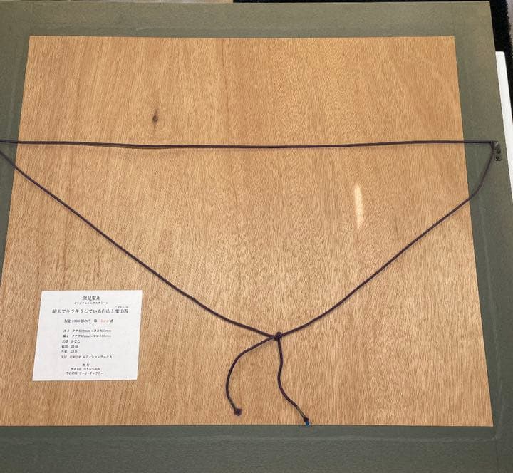 深見東州　「晴天でキラキラしている白山と柴山潟」