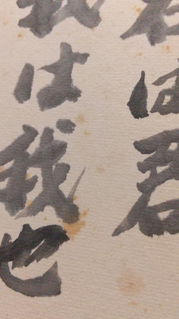 小説家 画家 武者小路実篤 仲良き 肉筆色紙 シミあり