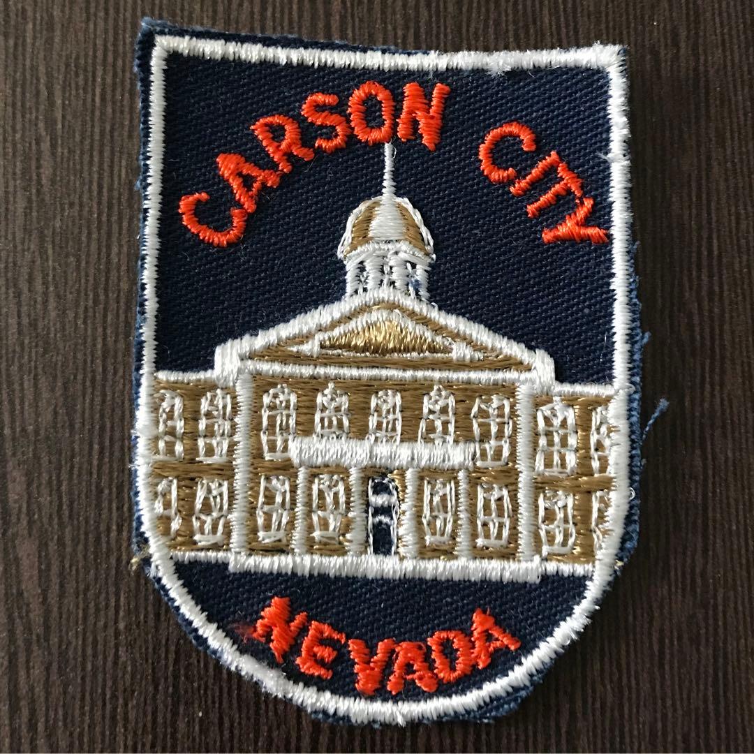 ヴィンテージ 刺繍 ワッペン 1970 1980 ネバダ州 カーソンシティ H