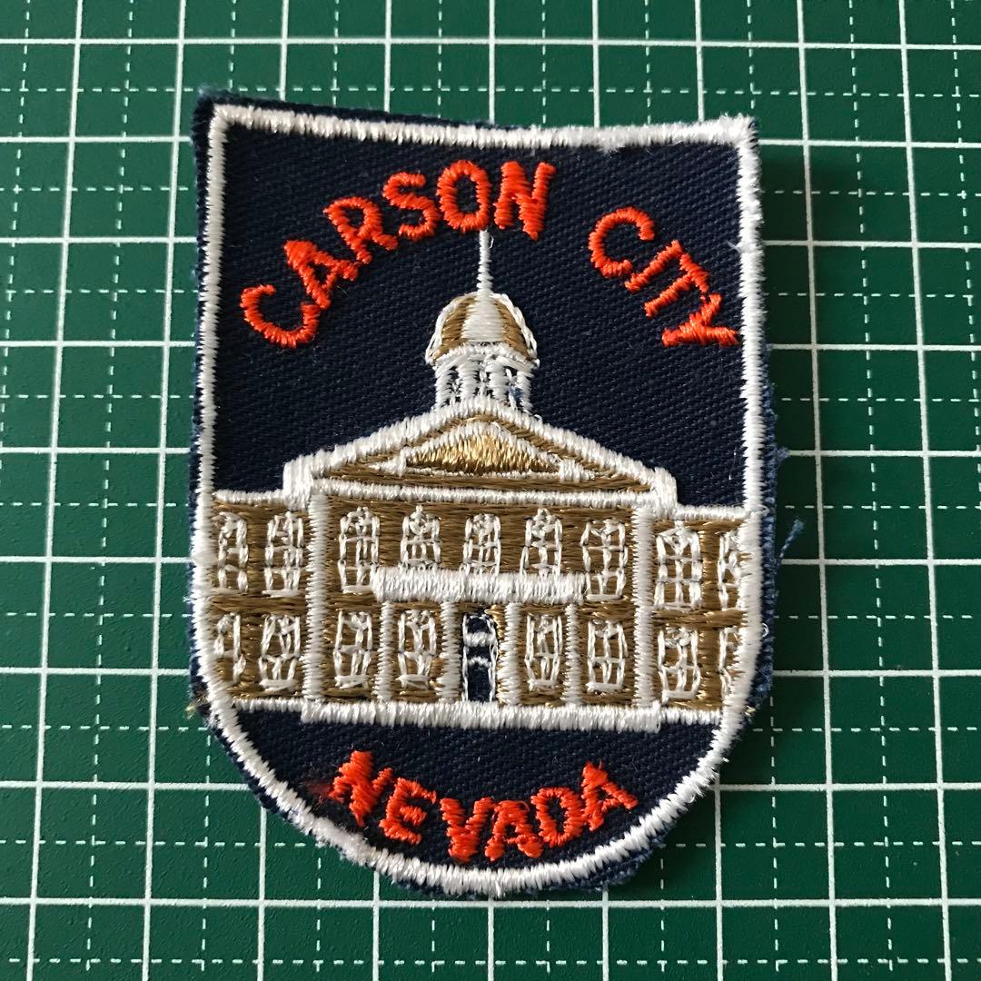ヴィンテージ 刺繍 ワッペン 1970 1980 ネバダ州 カーソンシティ H