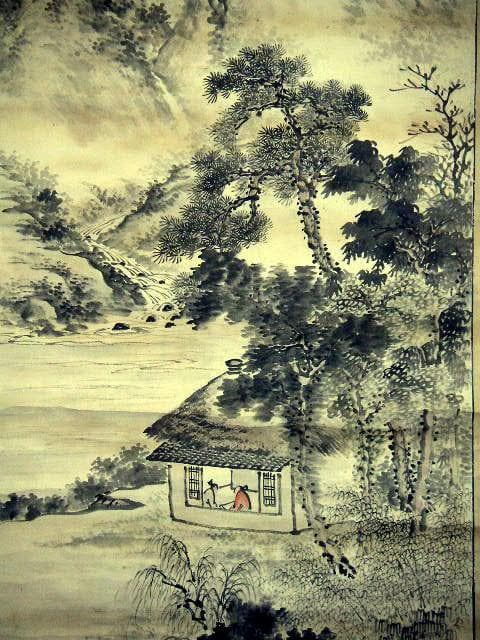 ♥掛軸　山水図　成木 星洲 　掛け軸　骨董品