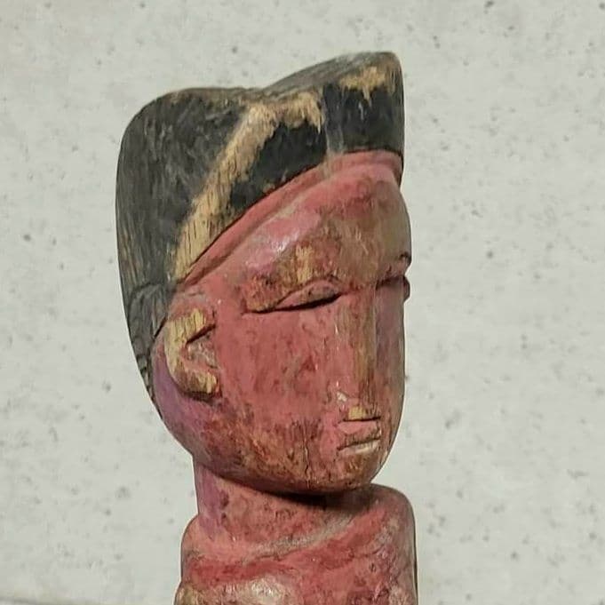 バウレ系民族 女性像 木彫り アフリカンアート プリミティブアート 呪術