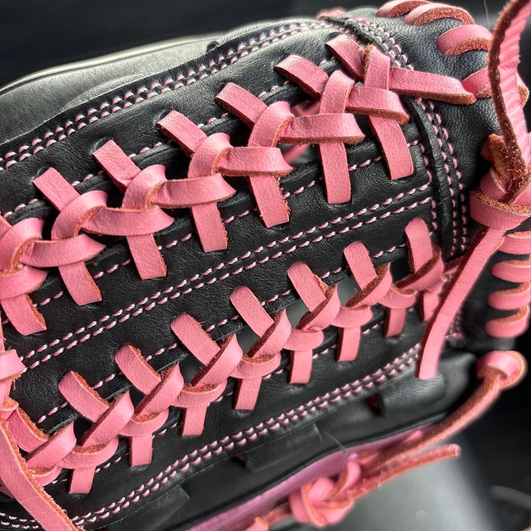 Mizuno 軟式グローブ 黒/ピンク　ブレイブスピリット