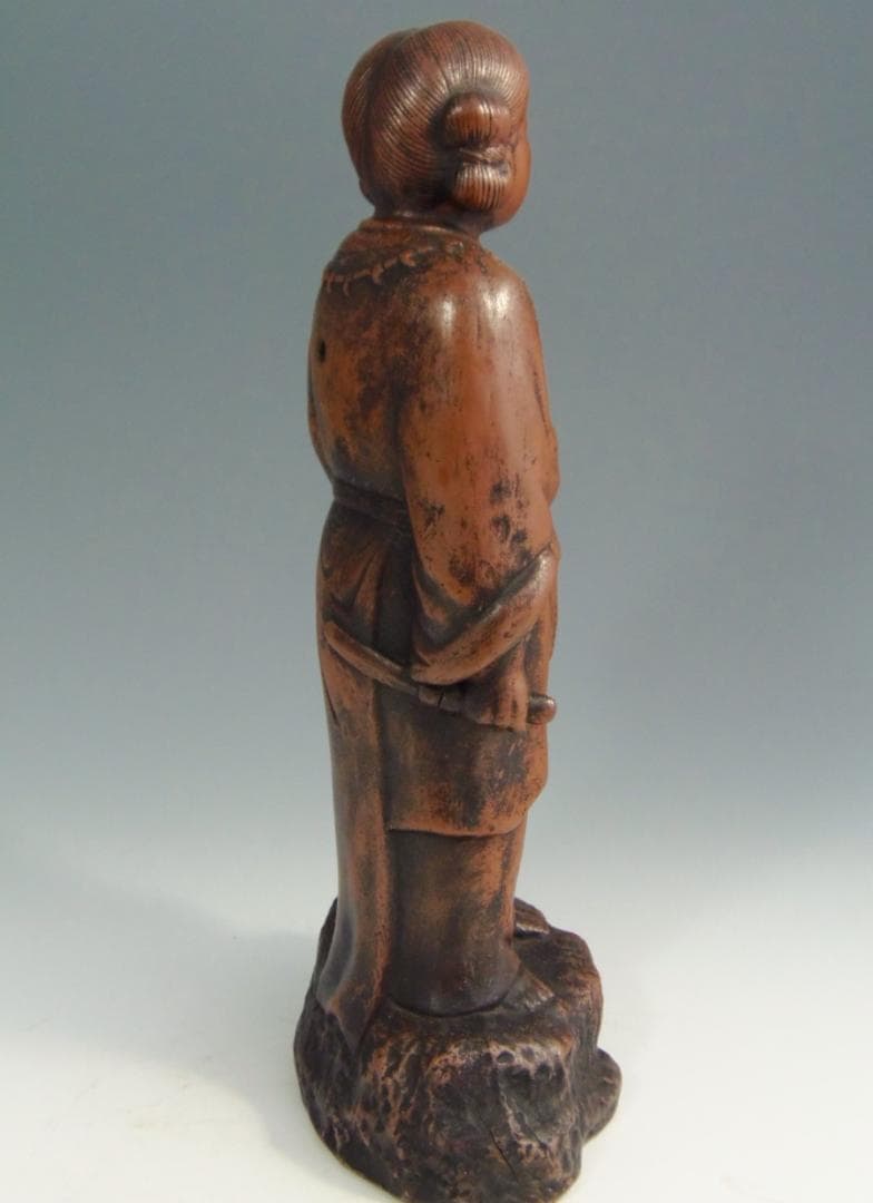 古備前焼 置物 日本武尊像 人物 備前焼 古備前 骨董品 レア古備前・レア備前焼