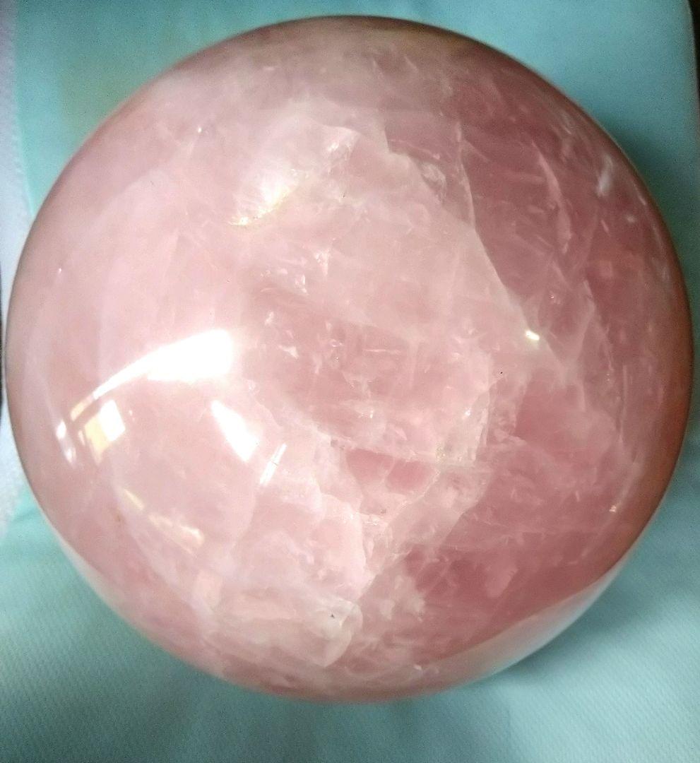 チ*ー様 15kg ローズクォーツ 巨大 スフィア 21cm 水晶 パワーストー