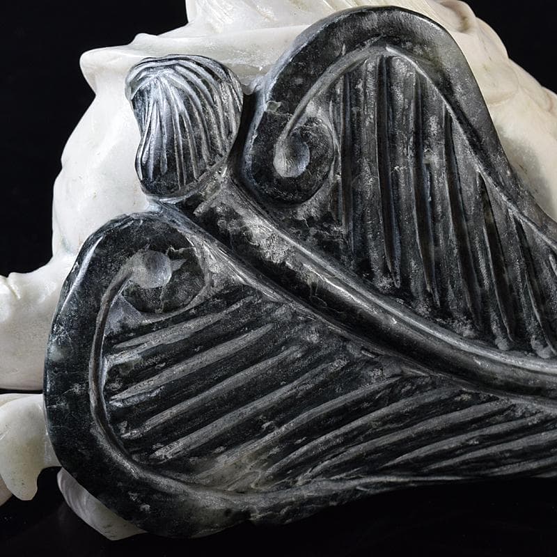 中国　玉石翡翠彫刻　福禄寿像　置物　約1280g　M　R8298