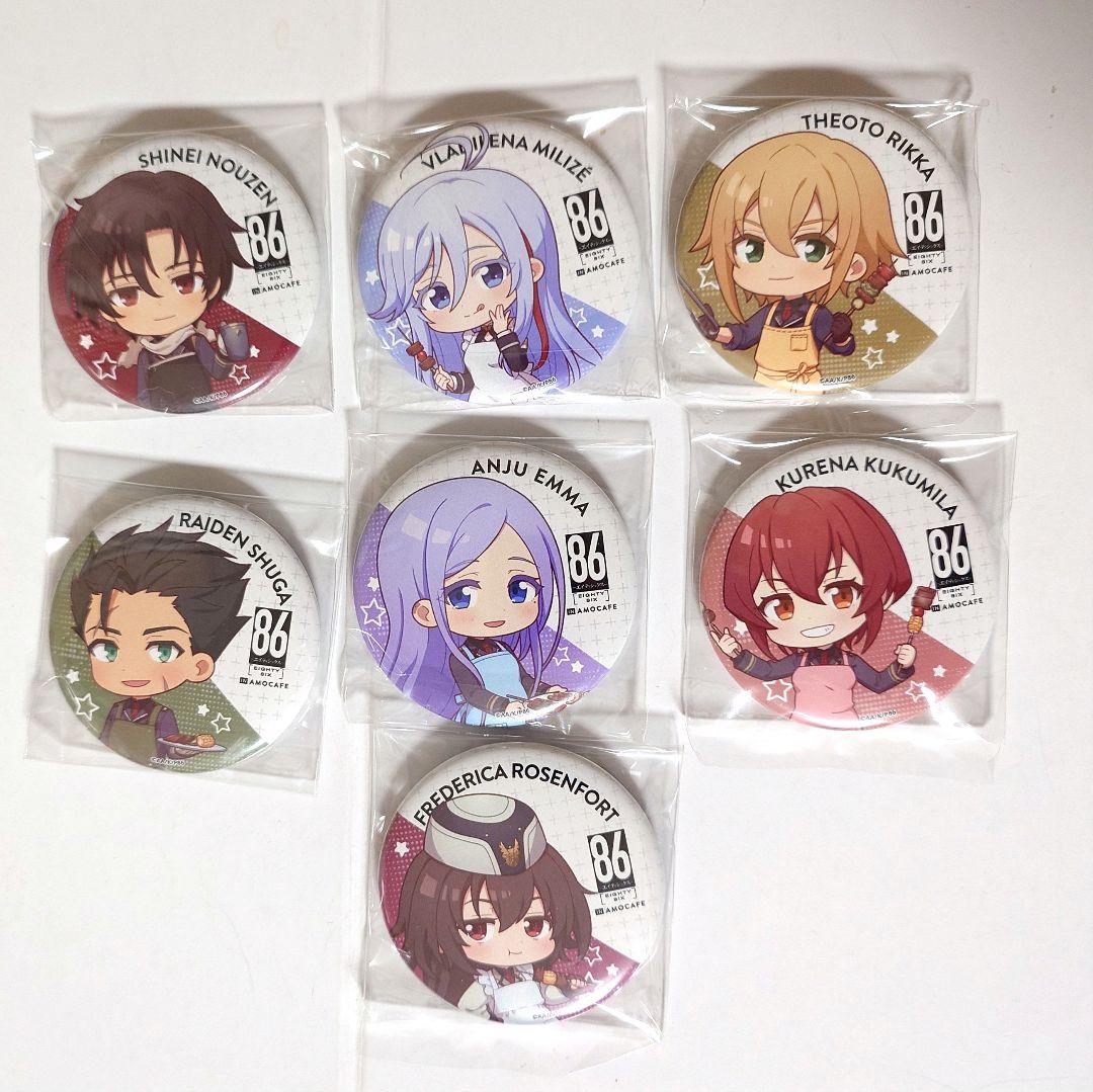 【ワンセットのみ】AMO CAFE 缶バッジ7点セット