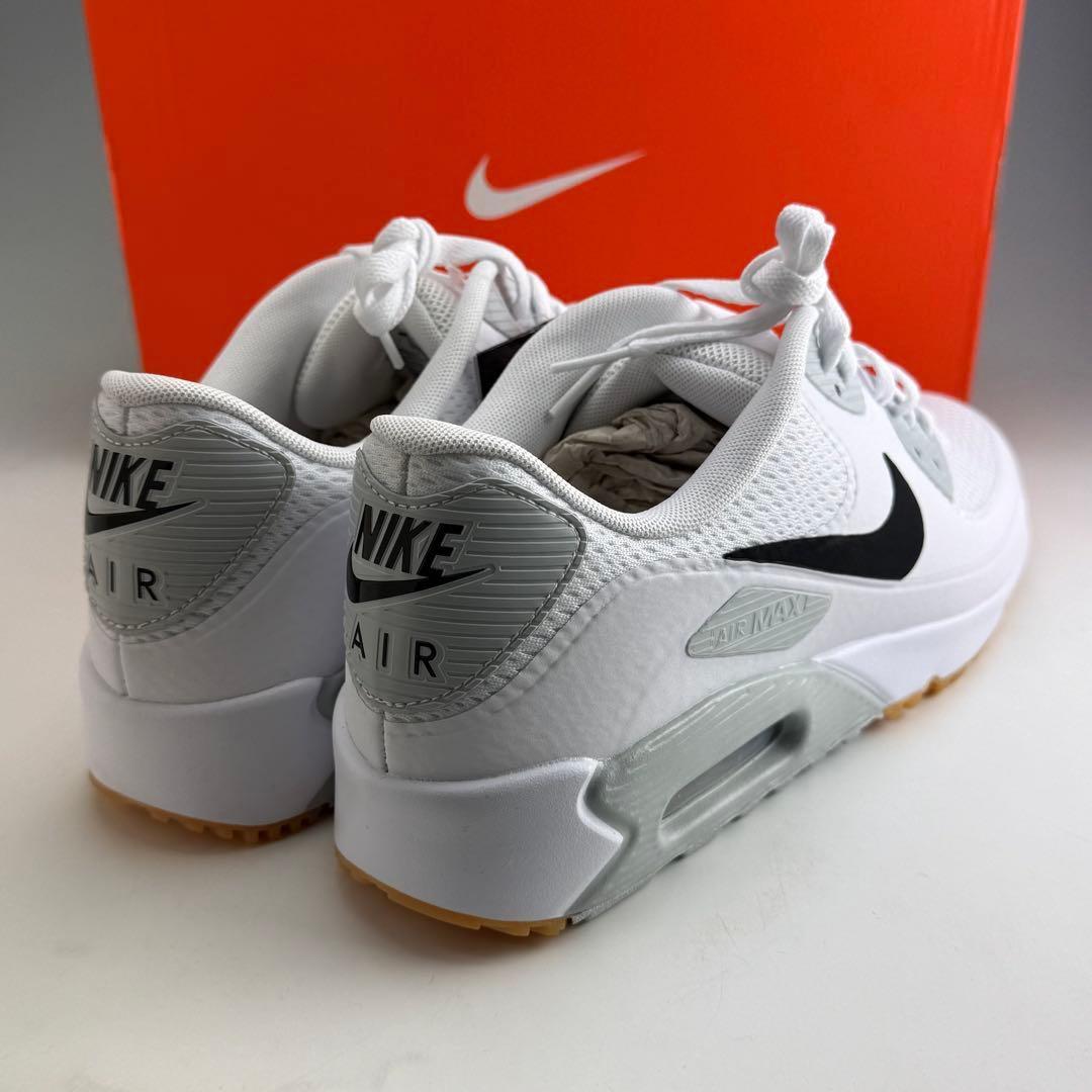 28.5cm ナイキ エアマックス90 G \"ホワイト/ブラック\"ゴルフシューズ