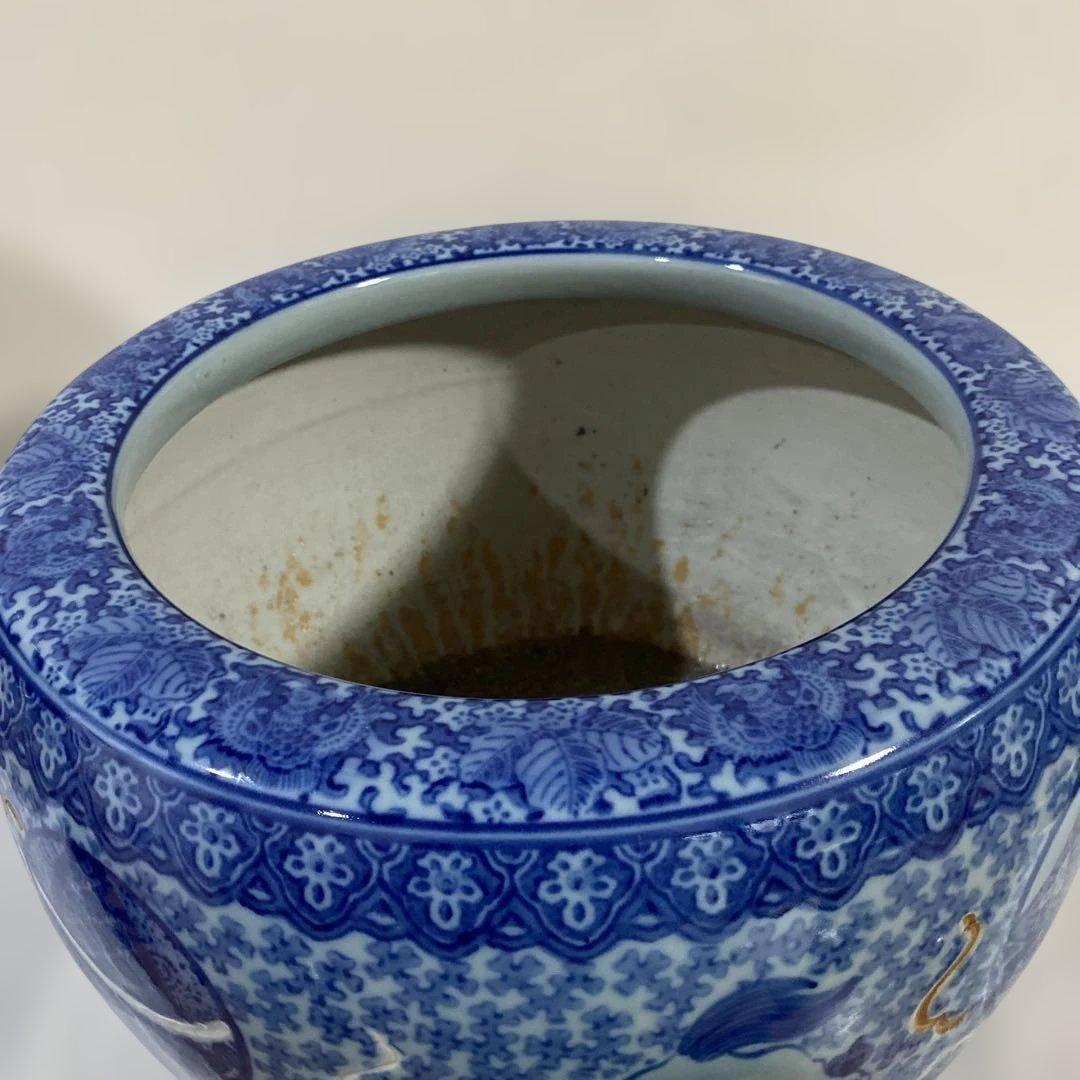 可愛い獅子と手毬模様の火鉢　超美品