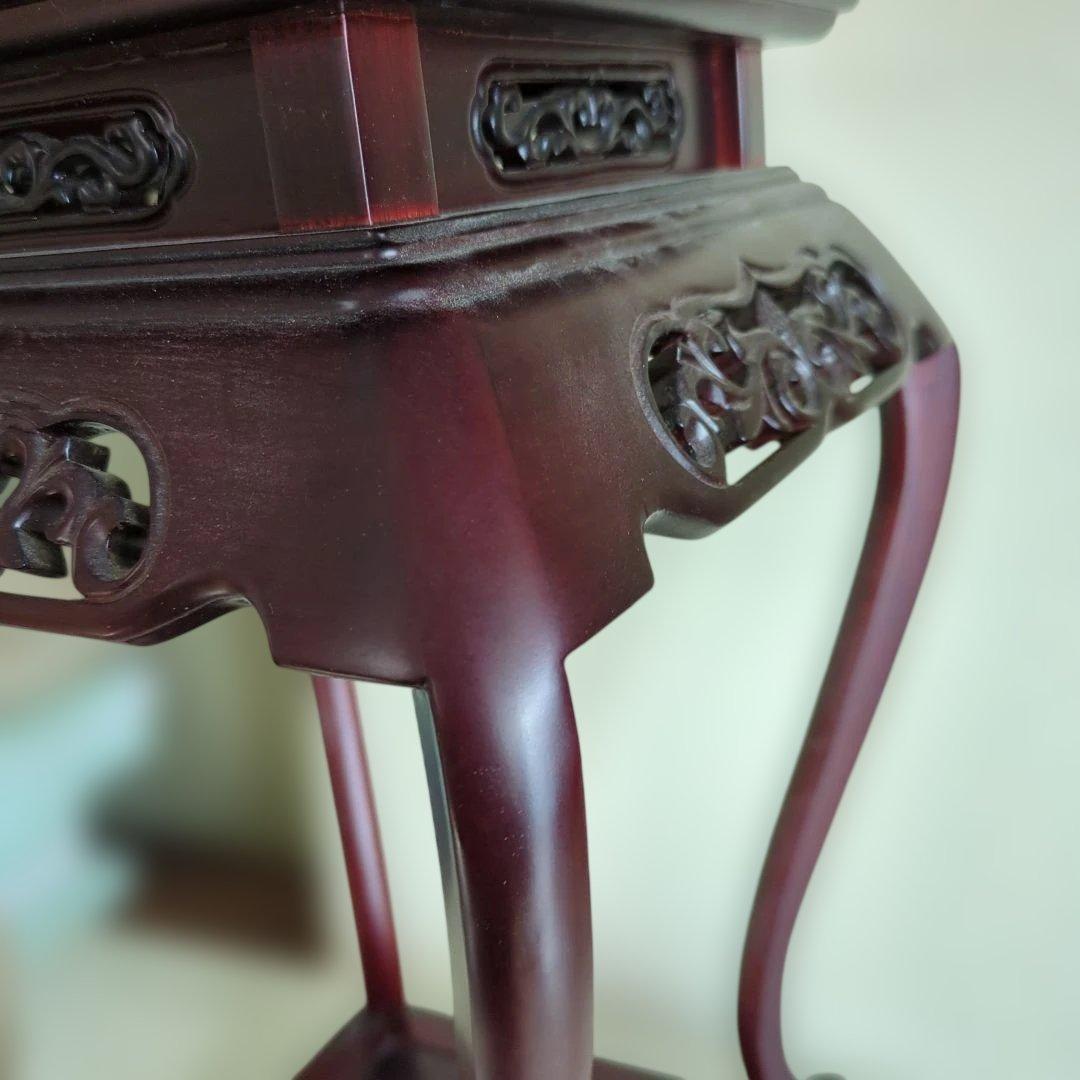 骨董　飾り台　台　木製　木彫　猫脚　花台　香炉台　ディスプレイ