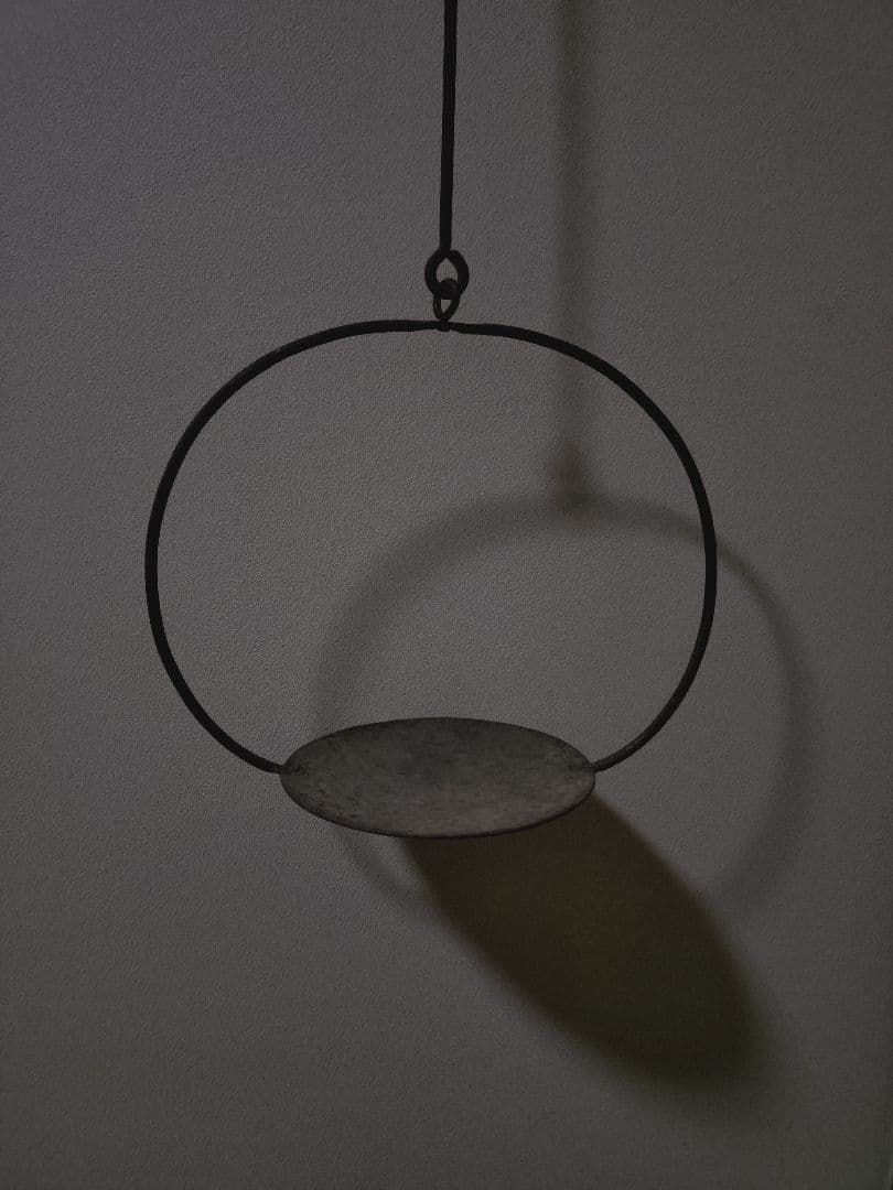 鉄製 吊るし灯火器 花器 花入れ 古道具 古民具 行燈 行火 灯明