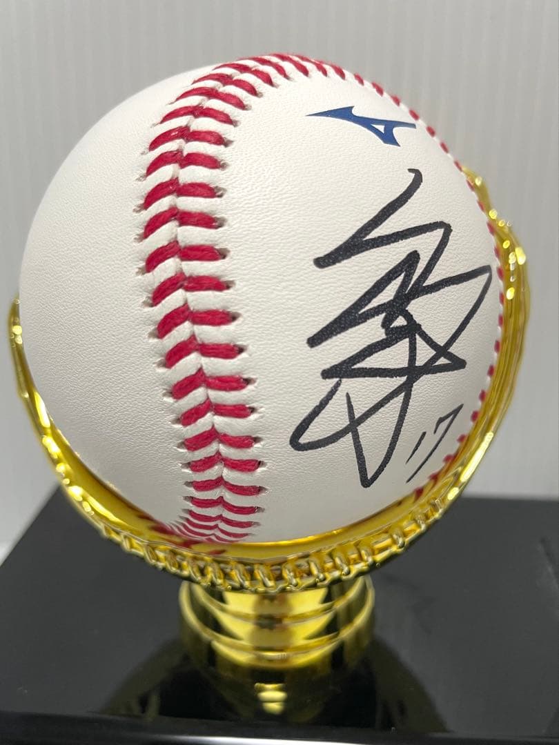 希少　 佐々木朗希 直筆サインNPB公式球＆BBM銀箔サインカード