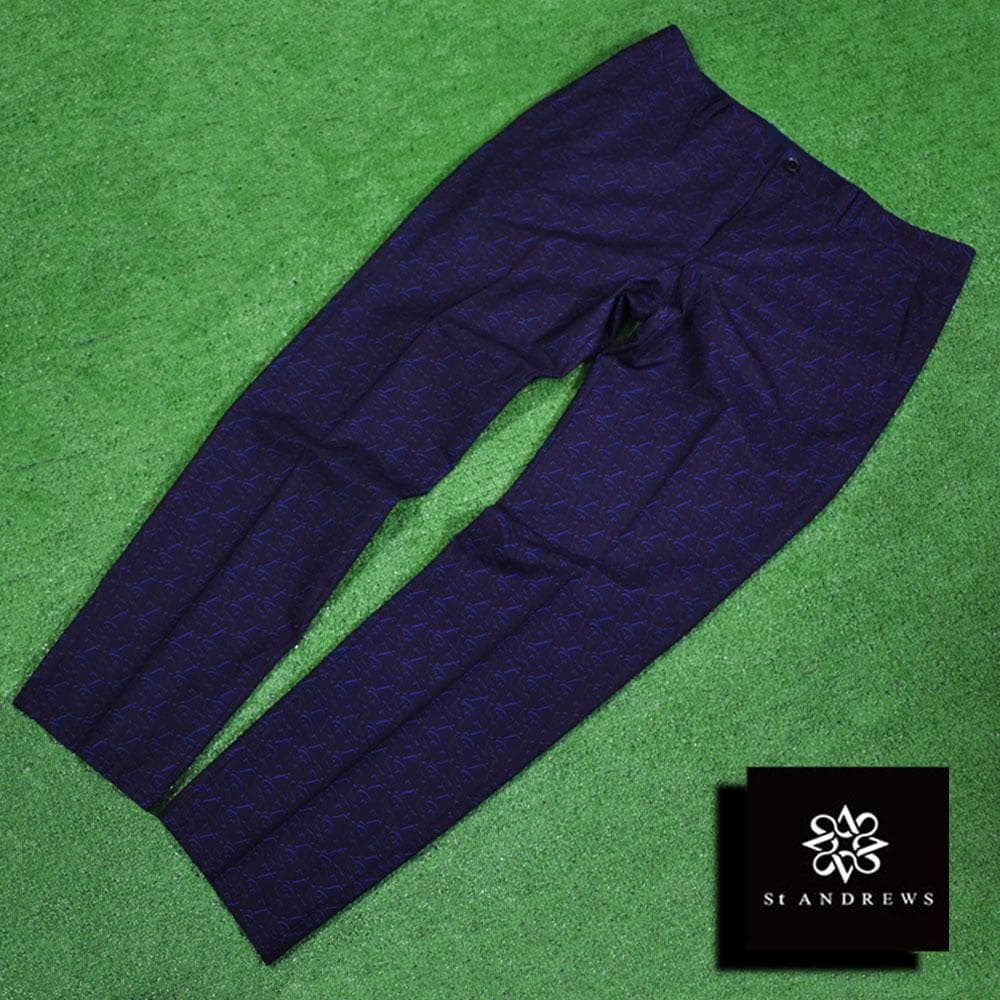 St ANDREWS/セントアンドリュース ゴルフパンツ【英字柄/LL】美品！