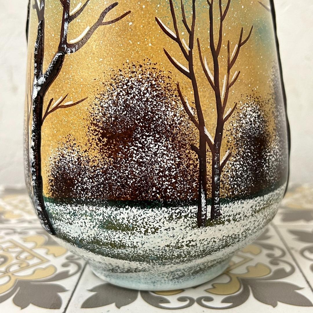 【証明書】ドームナンシー　花瓶　技法アンテルカレール　被せガラス　高さ18cm