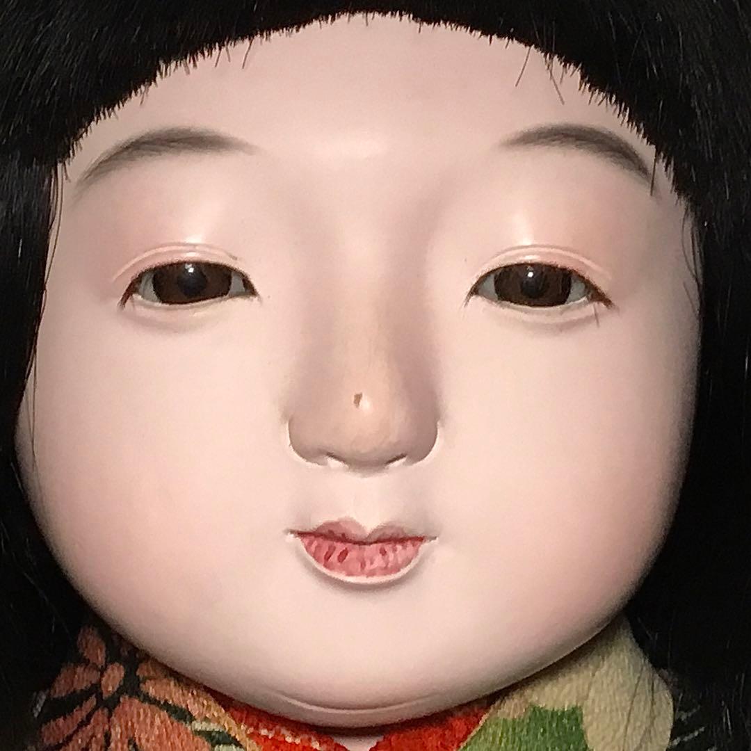 市松人形◆松乾斎 / まつ毛 / 50㎝◆抱き人形 お座り人形 大正ロマン