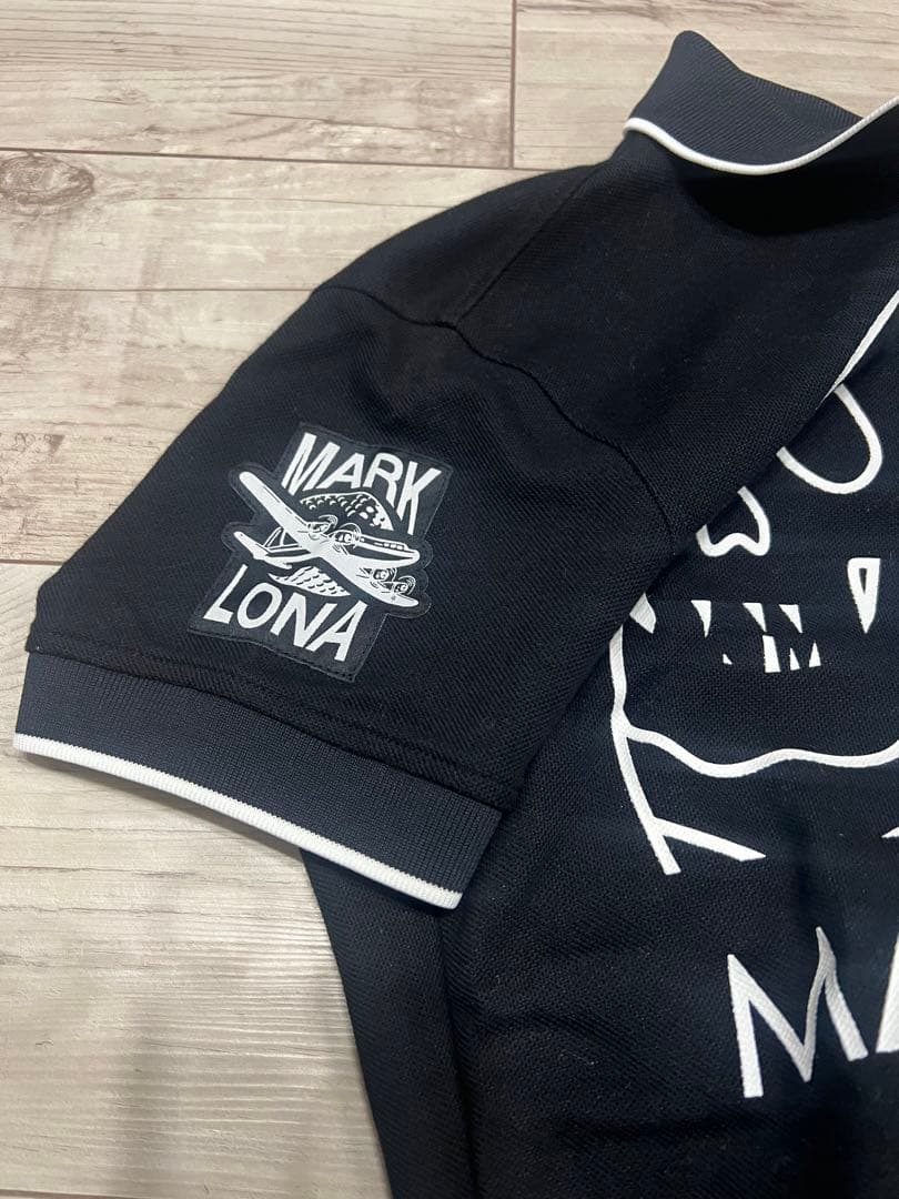 MARK & LONA スカルプリント ポロシャツ 黒