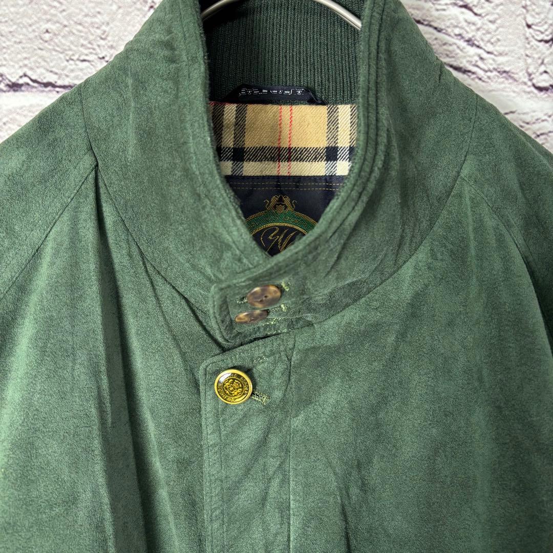 Vintage スウィングトップ スエード Lsize 裏地チェック 豪華ボタン