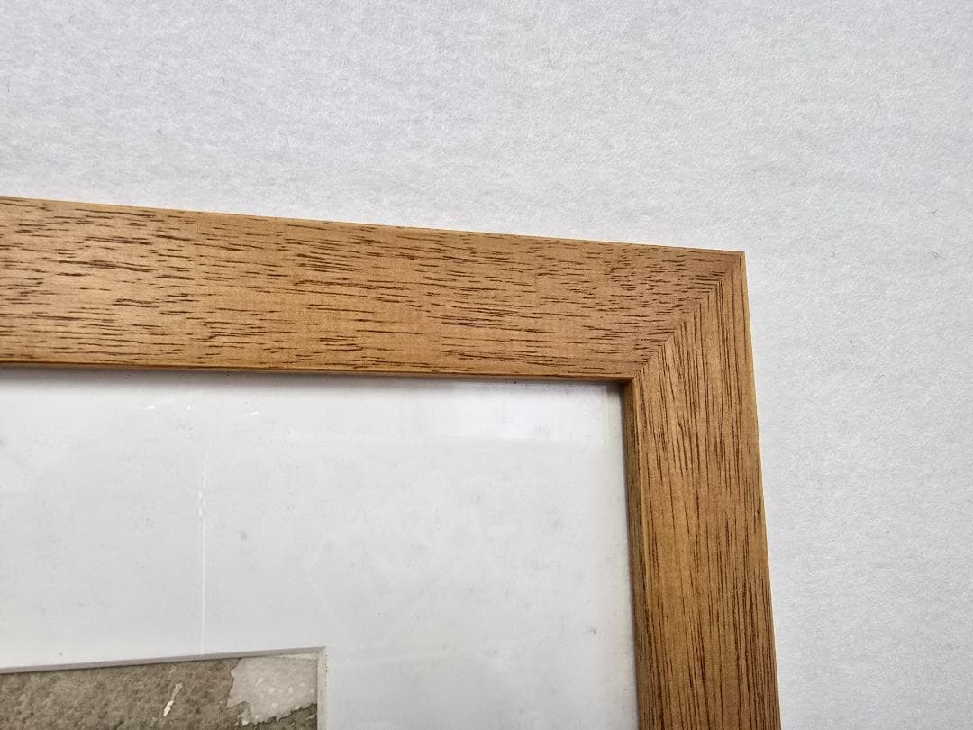 M▽野々村晃 水彩 絵画 額縁 紅葉 寺 (38227)