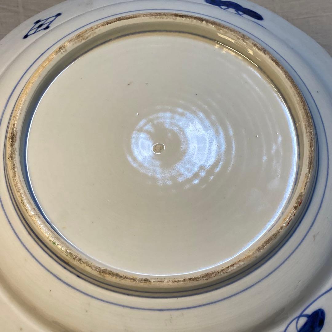 伊万里　古伊万里　大皿　色絵　金襴手　花の図　鳥の図