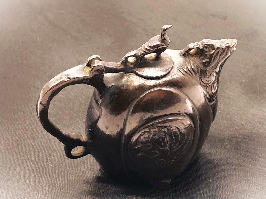 【 倣唐物 古銅鳳凰水滴 】 江戸時代（18世紀末） 蔵出し