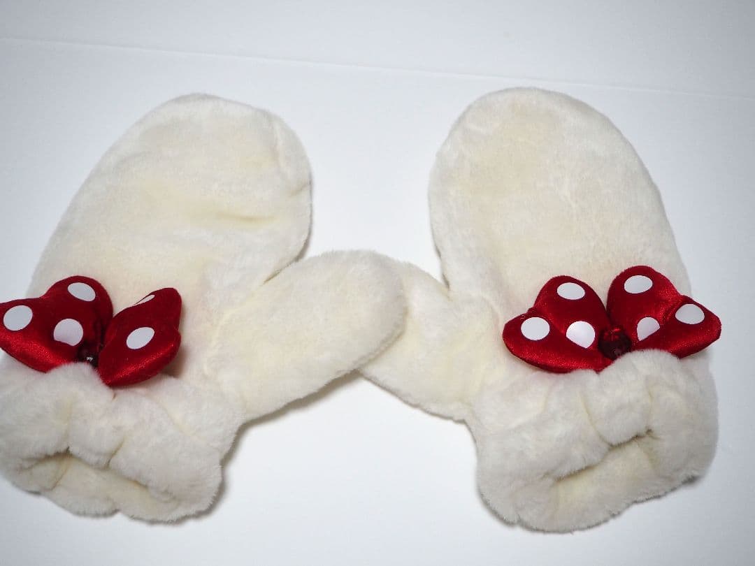 ディズニー　ミニー　 ファンキャップ 　手袋　ミトン　赤 水玉　パルパルーザ