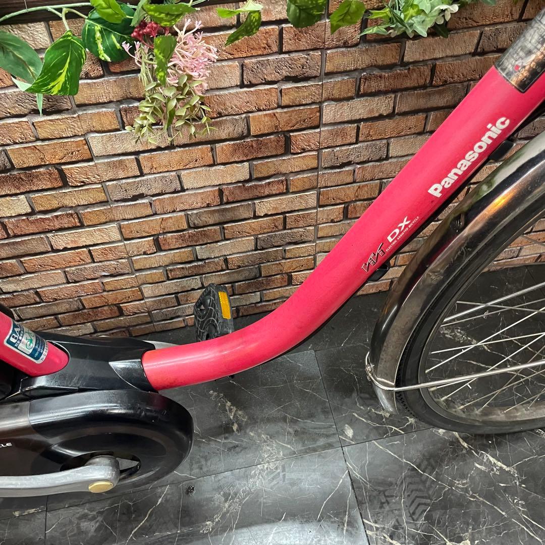 【87】電動自転車 Panasonic vivi DX ピンクレッド