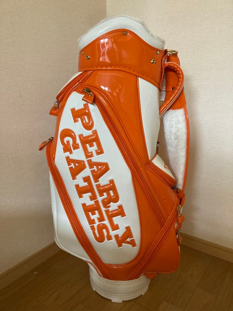 ★新品・未使用★PEARLY GATES キャディバッグ オレンジ/ホワイト