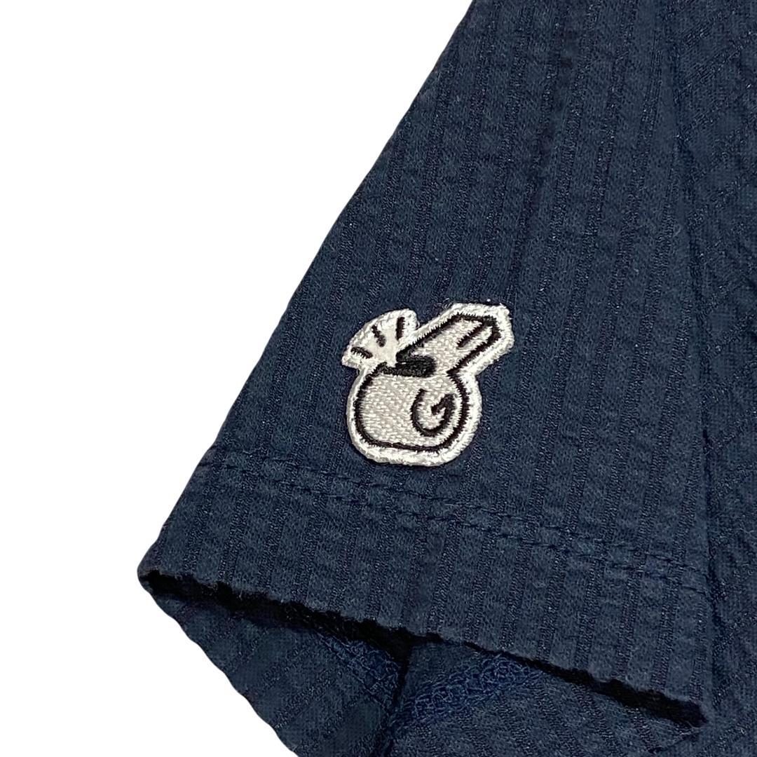 クチブエゴルフ×TMTクラシック 半袖 ストレッチ ポロシャツ ネイビー メンズ