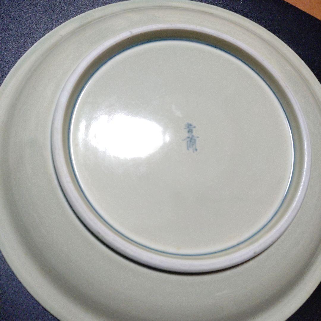 女性の絵柄の陶器 平皿 有田焼 青蘭窯24cm