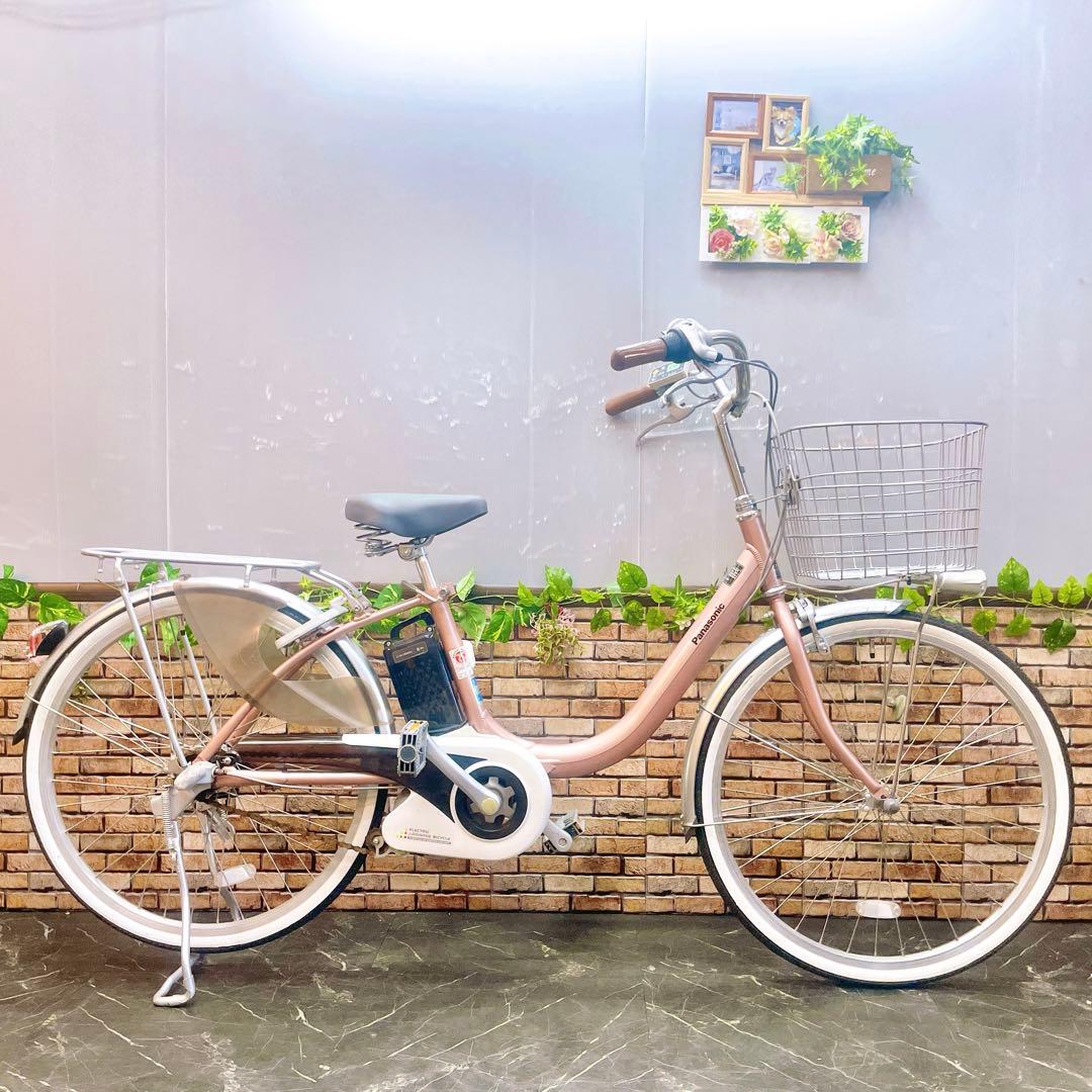 【79】電動自転車 Panasonic 薄ピンク 24インチ