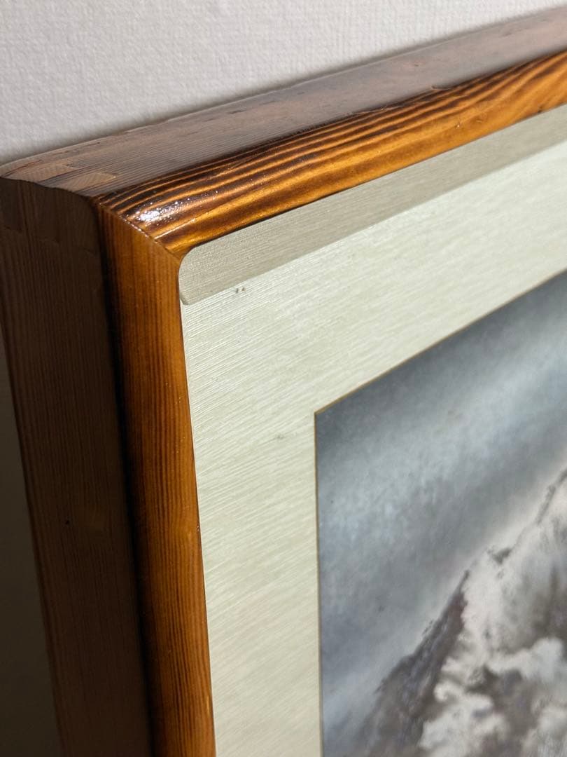 肉筆日本画山水図【無三】直筆印あり