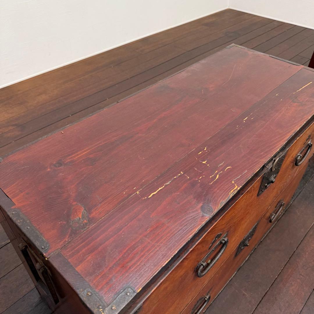 H112K36 和製アンティーク 4段チェスト