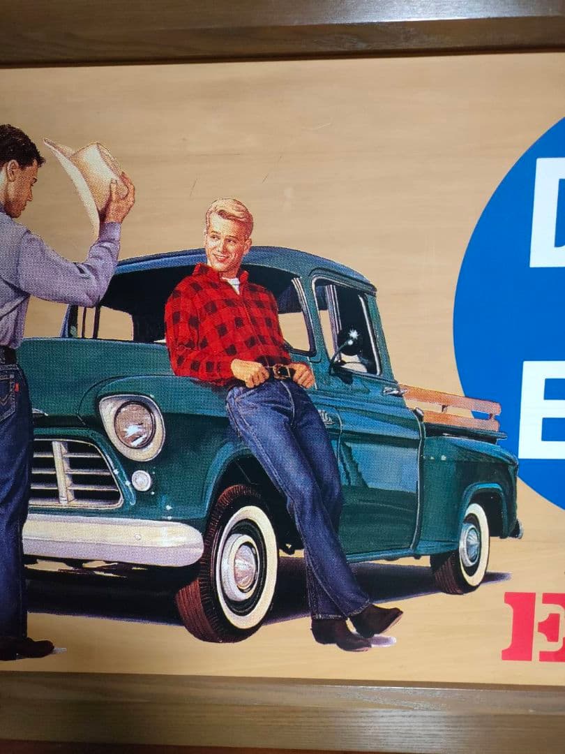 ★EDWIN 非売品 木製看板 DENIM is EDWIN 販促用 ノベルティ