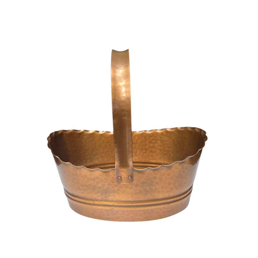 銅　銅製　WALL　HANDARBEIT　　ドイツウオール社製　バスケット　カゴ