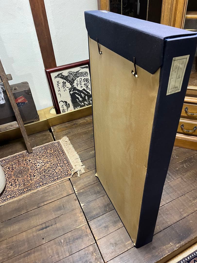 澁川矗 【ぼたん ぼたん】 2枚折屏風 950×500 真作保証 しぶかわなおし