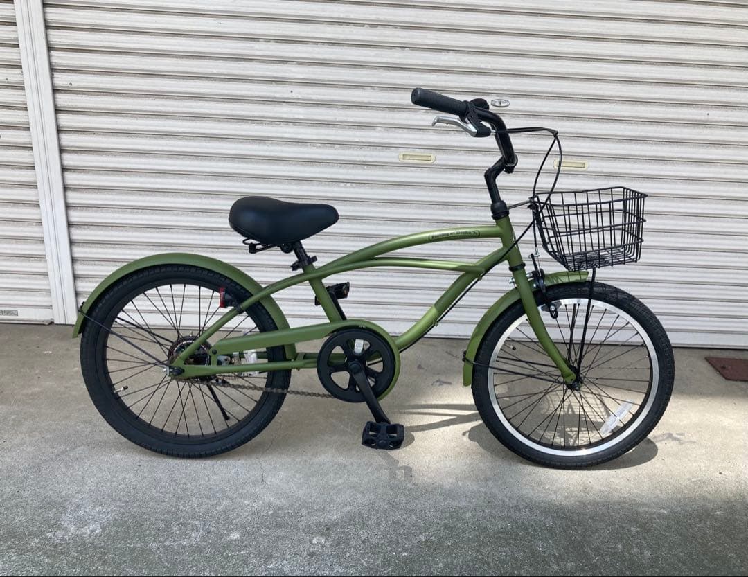 FOD_オリーブグリーン_20インチ 子供用ビーチクルーザー