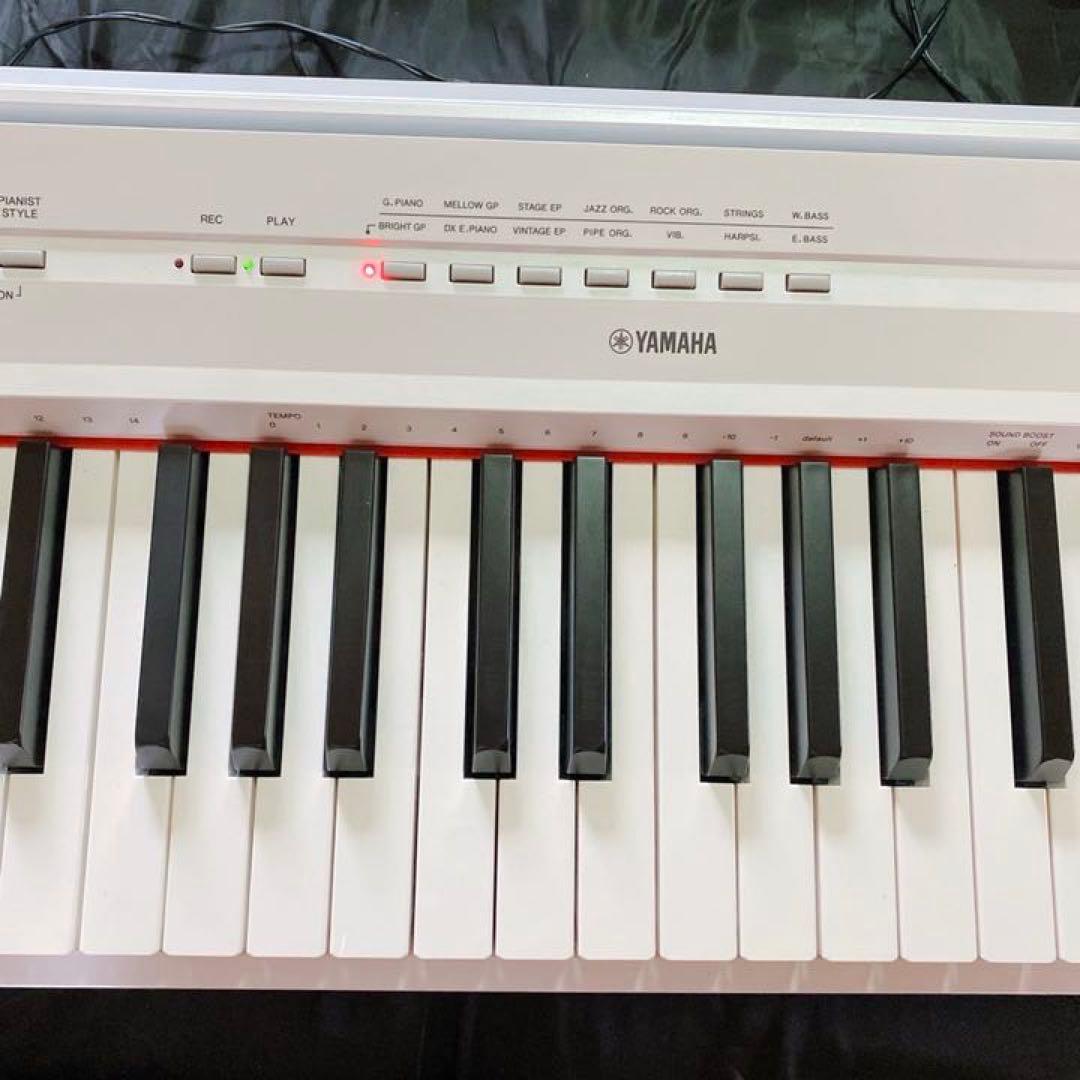 美品❣️YAMAHA P-115WH ホワイト88鍵 電子ピアノ✨ペダル付き