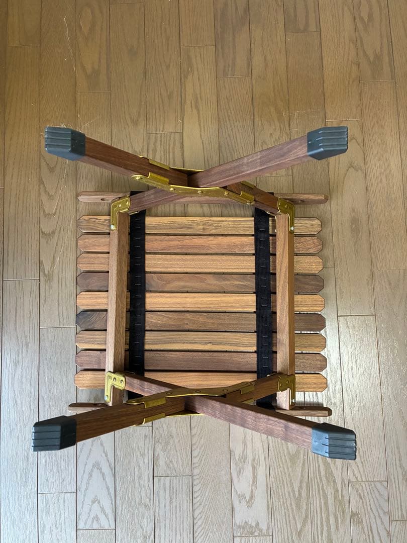 NORAs サイドテーブル ウォールナット 真鍮 収納袋付