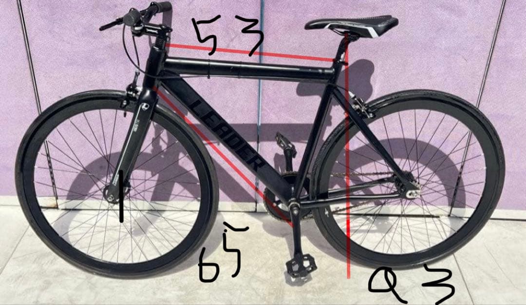 LEADER シングルスピードバイクブラック1805TR 状態良