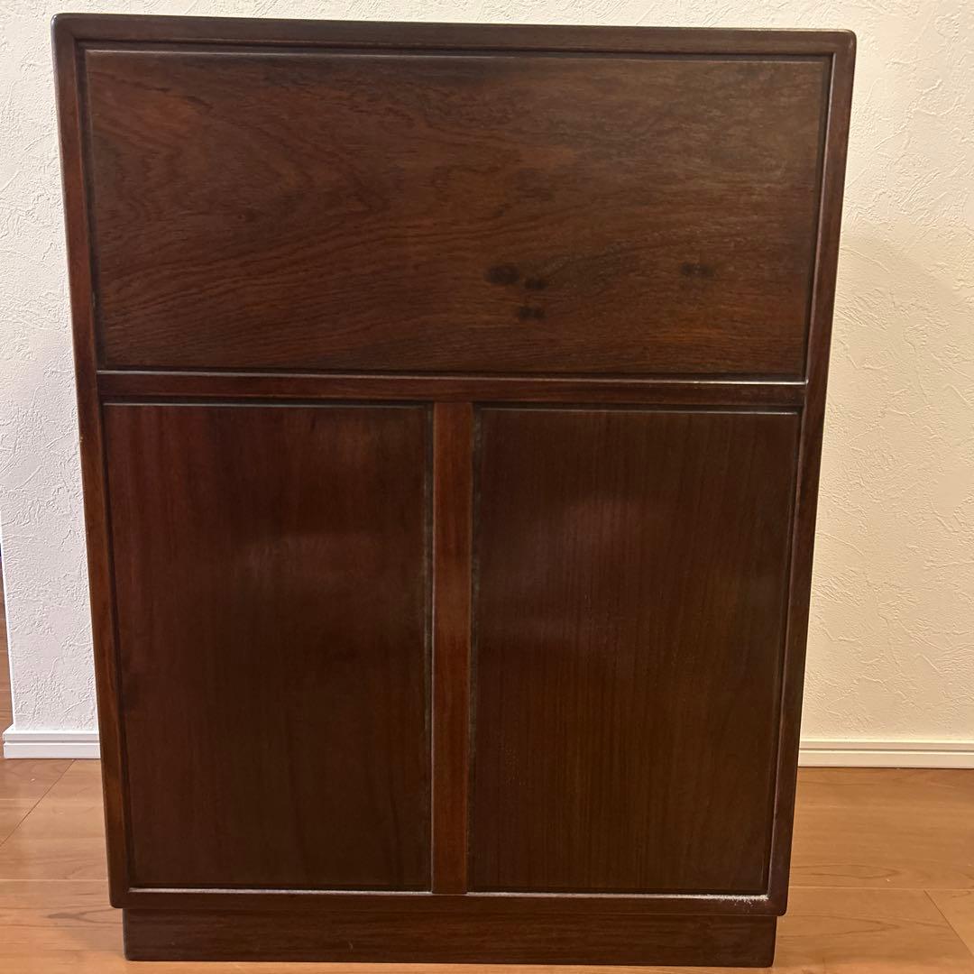 木製ダークブラウン収納棚 12引き出し アンティーク タンス 箪笥 古家具