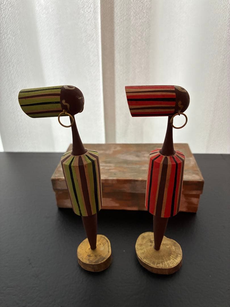 昭和 レトロ 美品 モダン こけし 木製 ミッドセンチュリー 置物 レトロ雑貨