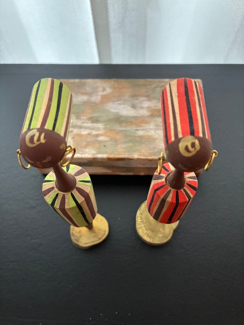 昭和 レトロ 美品 モダン こけし 木製 ミッドセンチュリー 置物 レトロ雑貨