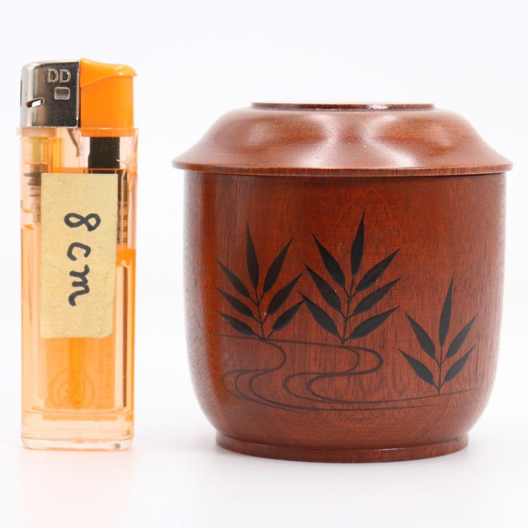 道場宗廣作 苫屋棗 千鳥蒔絵 茶道具 共箱　V936　N8