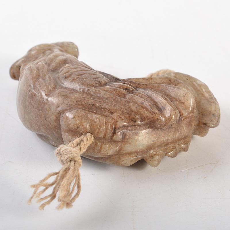 中国　玉石寿山石彫刻　鶏　根付　玉器　C　7209E