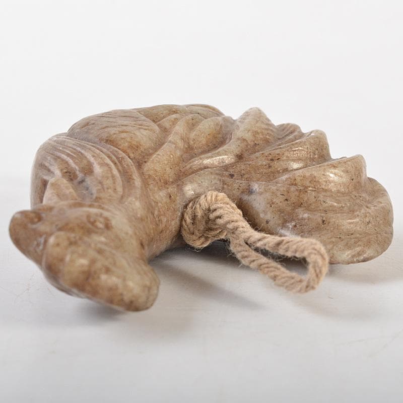 中国　玉石寿山石彫刻　鶏　根付　玉器　C　7209E