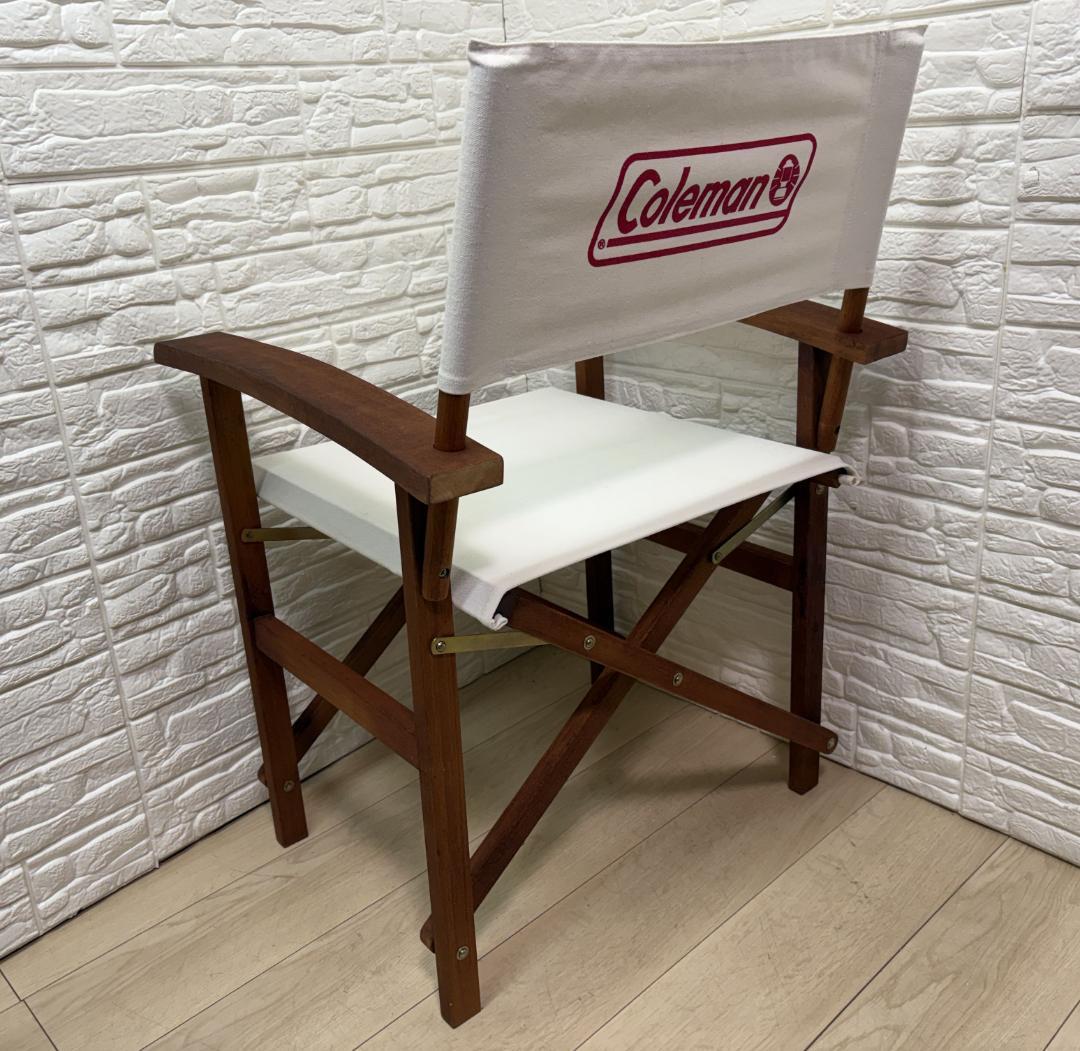 希少 未使用 Coleman コールマン ガーデン ウッドチェア 折りたたみ ①