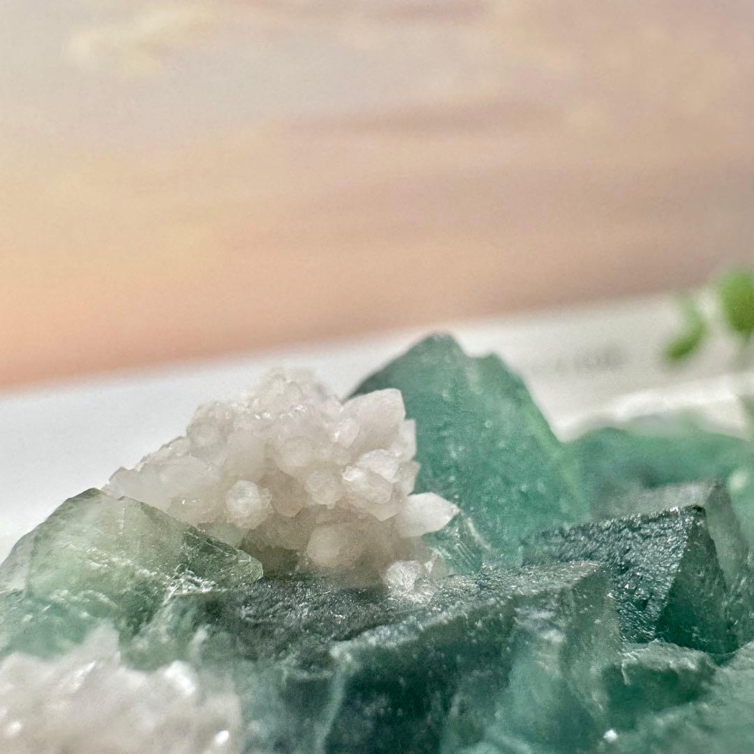 【D256】八面体 グリーンフローライト 内モンゴル 鉱物 標本