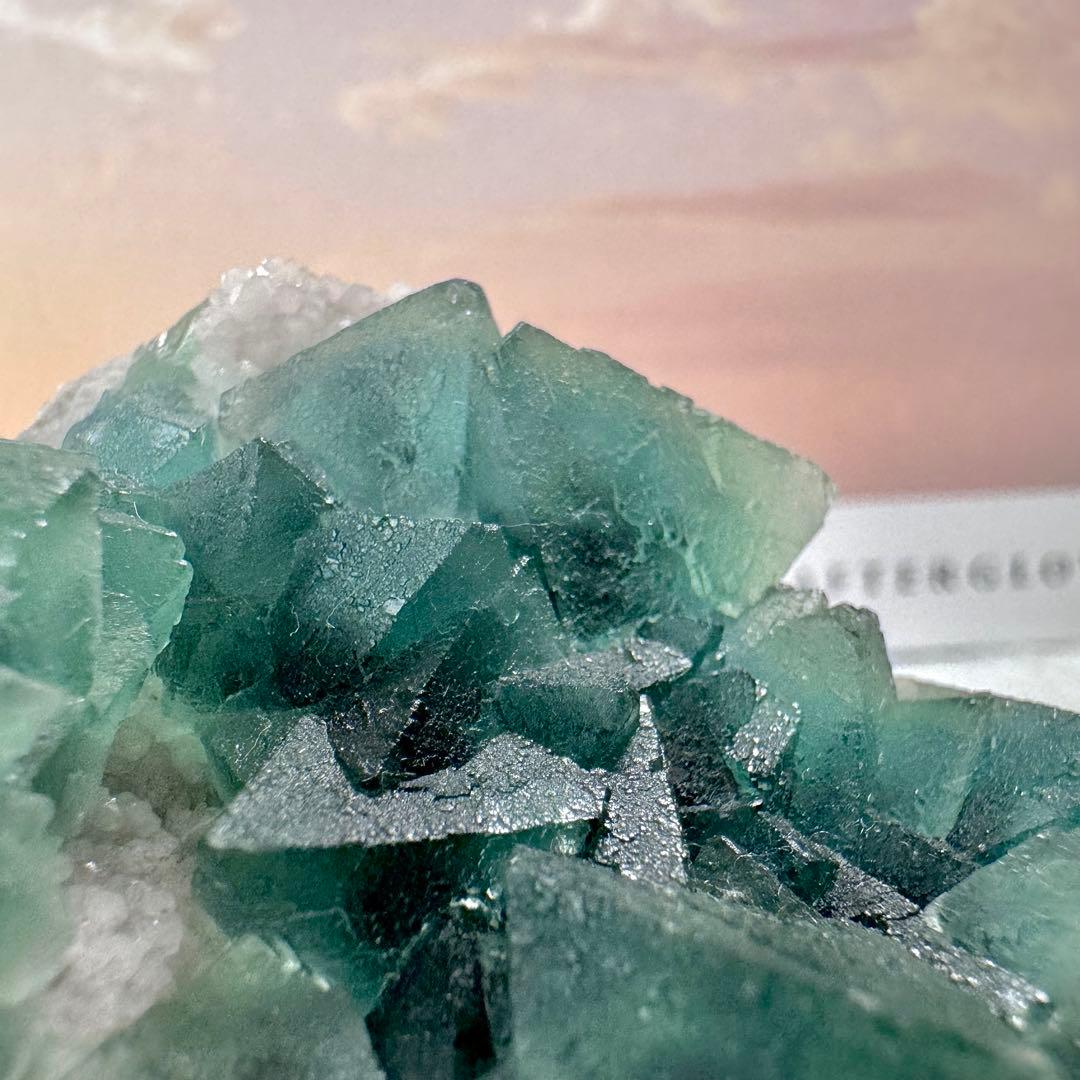 【D256】八面体 グリーンフローライト 内モンゴル 鉱物 標本